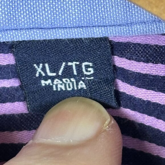 Robert Graham Men's Long Sleeve Button up Shirt 100% Cotton XL Contrasting cuff - Picture 3 of 14